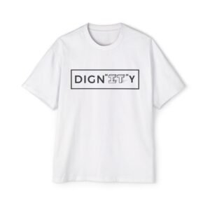 DIGNITY Box Logo Tee — Men's Oversized Graphic T-Shirt