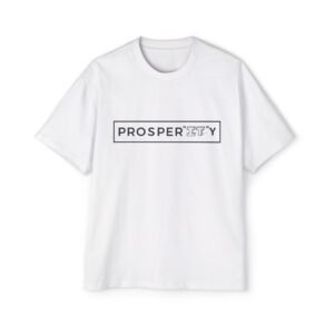 Prosperity Box Logo Tee — Minimalist Mens Oversized Shirt