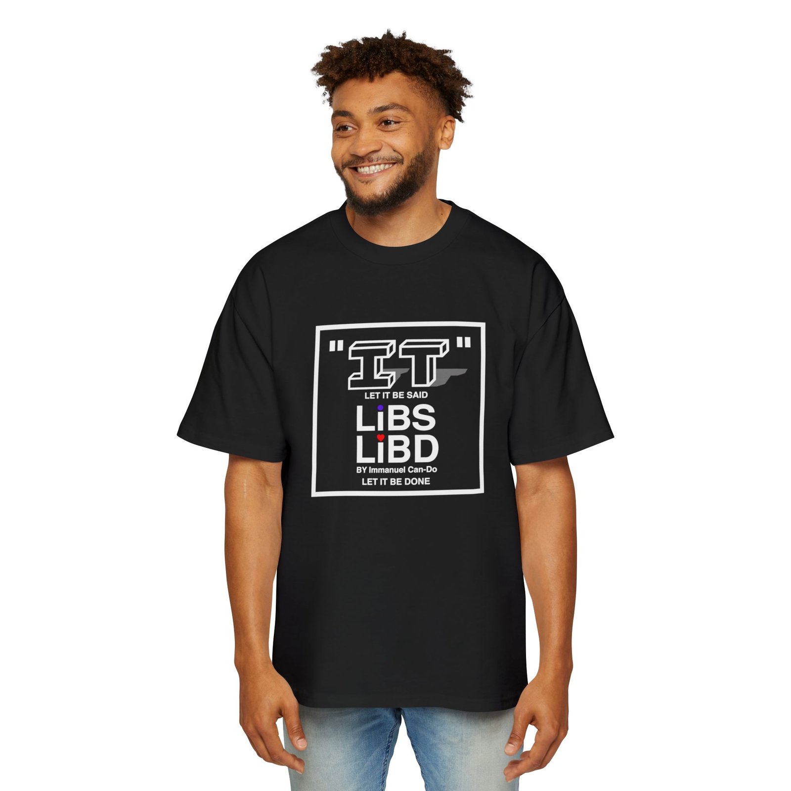 Let It Be Dad Funny Graphic Tee — 'Let It Be Bad / Libs Libd' Oversized Men's T‑Shirt - Image 3