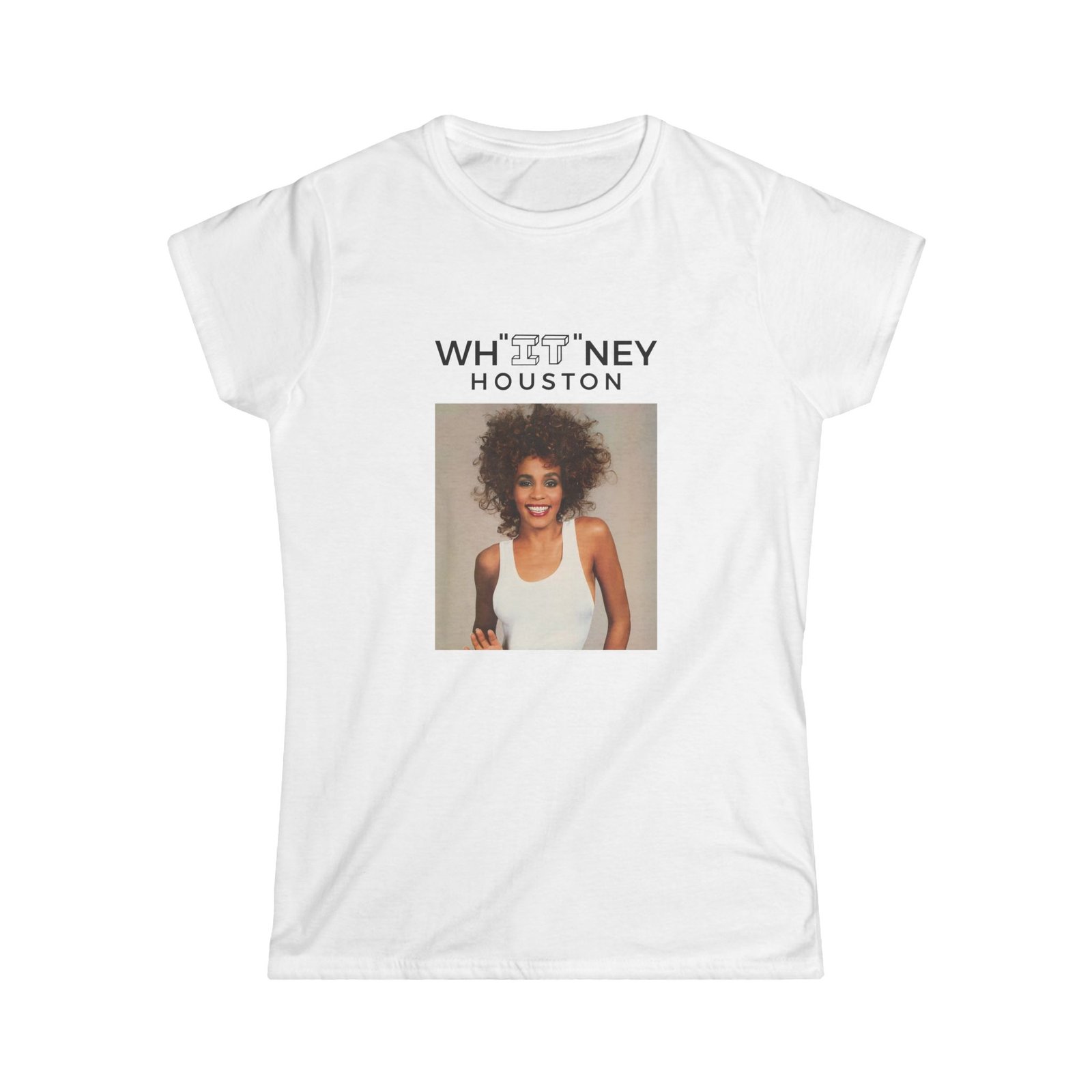 Whitney Houston Tribute Tee — Vintage Photo Graphic Women's T‑Shirt