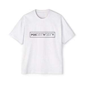Positivity Box Logo Tee — Men's Oversized Positive Vibes T-Shirt