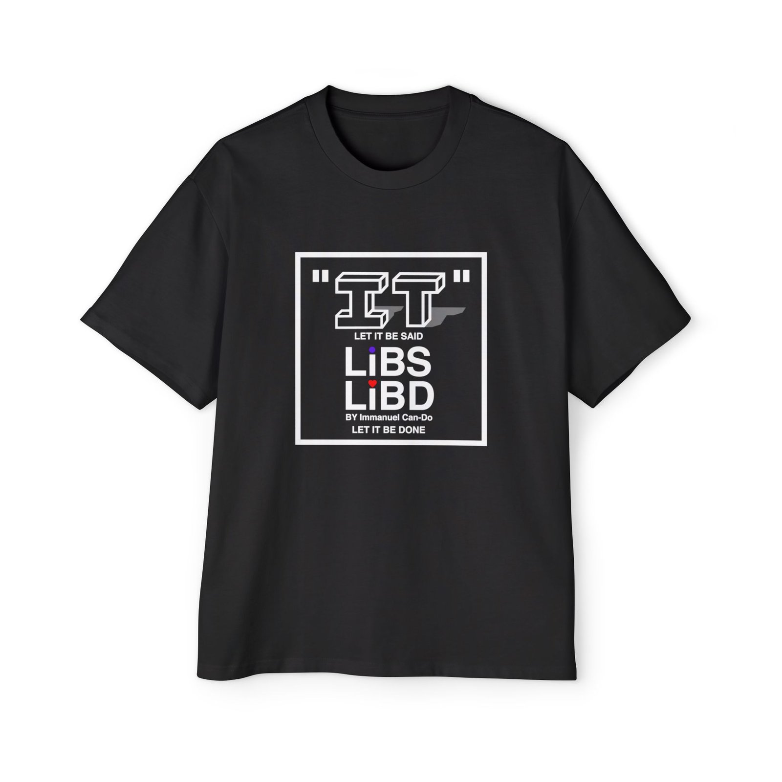 Let It Be Dad Funny Graphic Tee — 'Let It Be Bad / Libs Libd' Oversized Men's T‑Shirt