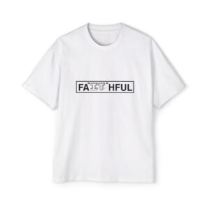 Faithful Graphic Tee — 'FAITHFUL' Box Logo Oversized Men's T-Shirt