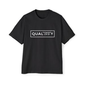 Quality Logo T‑Shirt — Vintage Boxed 'QUALITY' Graphic Tee