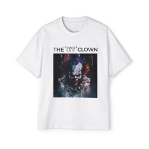 Scary 'The IT Clown' Graphic Tee — Oversized Horror T-Shirt for Fans & Halloween