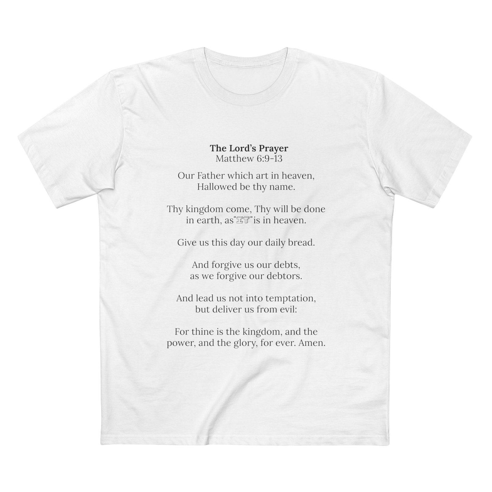 The Lord’s Prayer Tee — Christian Prayer Scripture T-Shirt