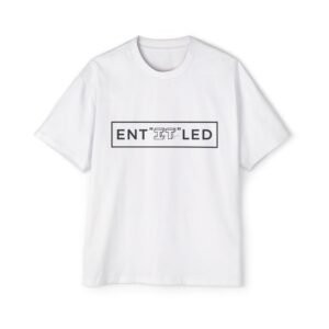 ENTitled Graphic Tee — Men’s Oversized White T‑Shirt
