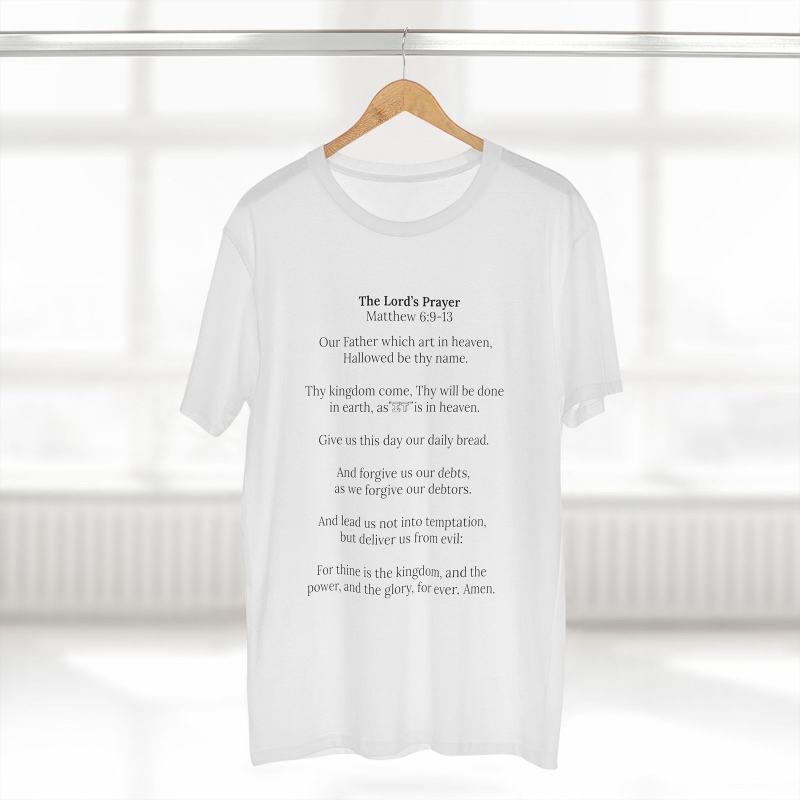 The Lord’s Prayer Tee — Christian Prayer Scripture T-Shirt - Image 4
