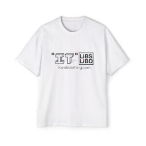 Graphic Tee — "IT" with LiBS LiBD Logo Oversized Men's T-Shirt