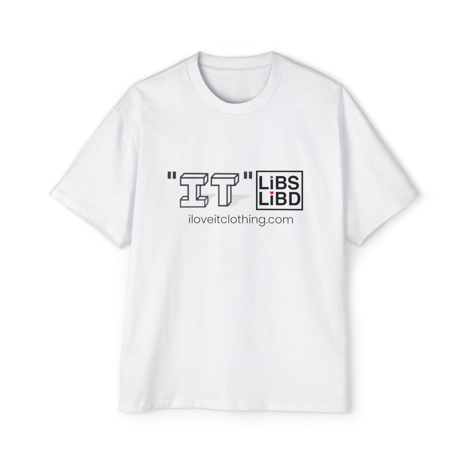 Graphic Tee — "IT" with LiBS LiBD Logo Oversized Men's T-Shirt