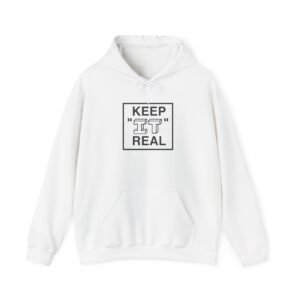 Hoodie — "Keep It Real" Minimalist Square Graphic Hoodie